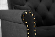 Convertible sofa bed sleeper black velvet by La Spezia additional picture 12
