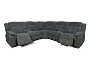 Mannual motion sofa gray fabric by La Spezia additional picture 5