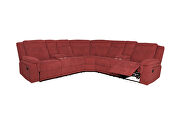 Mannual motion sofa red fabric additional photo 4 of 8