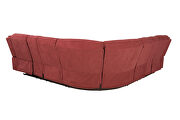 Mannual motion sofa red fabric by La Spezia additional picture 8