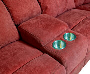 Mannual motion sofa red fabric by La Spezia additional picture 9