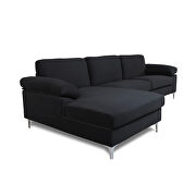 Sectional sofa black velvet left hand facing by La Spezia additional picture 3