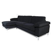 Sectional sofa black velvet left hand facing by La Spezia additional picture 6