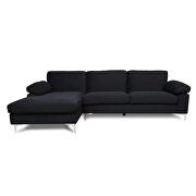Sectional sofa black velvet left hand facing by La Spezia additional picture 7