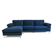Sectional sofa navy blue velvet left hand facing by La Spezia additional picture 7