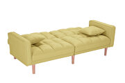 Futon sleeper sofa with 2 pillows yellow fabric by La Spezia additional picture 8