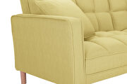 Futon sleeper sofa with 2 pillows yellow fabric by La Spezia additional picture 9