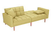 Futon sleeper sofa with 2 pillows yellow fabric by La Spezia additional picture 10