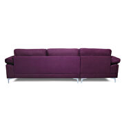 Sectional sofa purple velvet left hand facing additional photo 2 of 7