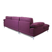 Sectional sofa purple velvet left hand facing additional photo 5 of 7