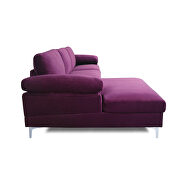 Sectional sofa purple velvet left hand facing by La Spezia additional picture 6