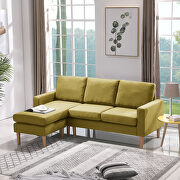 Relax lounge sectional sofa left facing yellow fabric by La Spezia additional picture 7
