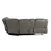 Motion sofa gray pu upholstery by La Spezia additional picture 4