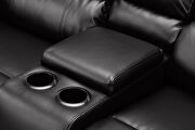 Motion sofa black pu upholstery by La Spezia additional picture 6