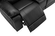 Motion sofa black pu upholstery by La Spezia additional picture 8
