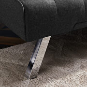 Reversible sectional sofa sleeper black fabric additional photo 5 of 13