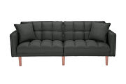 Futon sofa bed sleeper dark gray linen fabric by La Spezia additional picture 8