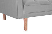 Futon sofa bed sleeper light gray linen fabric by La Spezia additional picture 11