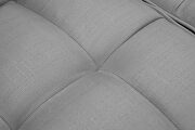 Futon sofa bed sleeper light gray linen fabric by La Spezia additional picture 8