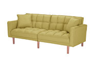 Futon sofa bed sleeper yellow linen fabric by La Spezia additional picture 12