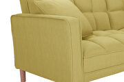 Futon sofa bed sleeper yellow linen fabric by La Spezia additional picture 6