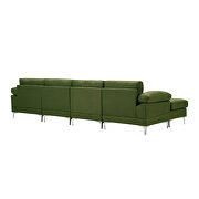 Green linen fabric sectional sofa by La Spezia additional picture 11