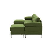 Green linen fabric sectional sofa by La Spezia additional picture 13