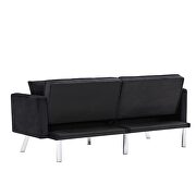 Futon sofa sleeper black velvet by La Spezia additional picture 9
