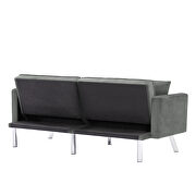Futon sofa sleeper gray velvet by La Spezia additional picture 11
