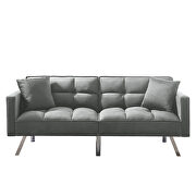 Futon sofa sleeper gray velvet by La Spezia additional picture 13