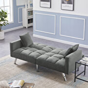Futon sofa sleeper gray velvet by La Spezia additional picture 10
