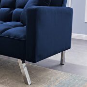 Futon sofa sleeper blue velvet by La Spezia additional picture 6