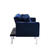 Futon sofa sleeper blue velvet by La Spezia additional picture 10