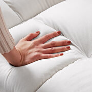 Futon sofa sleeper beige velvet by La Spezia additional picture 2