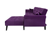 Convertible sofa bed sleeper purple velvet by La Spezia additional picture 8