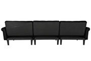 Convertible sofa bed sleeper black velvet additional photo 5 of 8