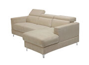 Relax lounge sectional sofa right hand facing beige velvet by La Spezia additional picture 8