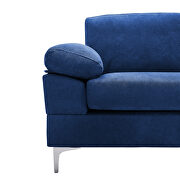 Relax lounge convertible sectional sofa navy blue fabric additional photo 4 of 8