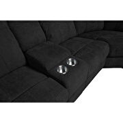 Mannual motion sofa black fabric by La Spezia additional picture 3