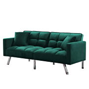 Futon sofa sleeper green velvet by La Spezia additional picture 6
