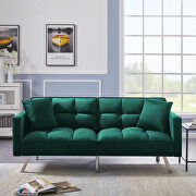 Futon sofa sleeper green velvet by La Spezia additional picture 7