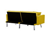 Futon sofa sleeper yellow velvet by La Spezia additional picture 5