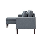 Sectional sofa left hand facing with 2 pillows dark gray fabric by La Spezia additional picture 8