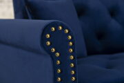 Convertible sofa bed sleeper navy blue velvet by La Spezia additional picture 7