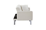 Futon sofa sleeper beige velvet with 2 pillows by La Spezia additional picture 8