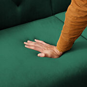 Futon sofa sleeper green velvet with 2 pillows additional photo 4 of 6