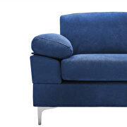Navy blue fabric relax lounge convertible sectional sofa by La Spezia additional picture 10