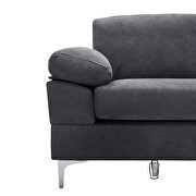 Dark gray fabric relax lounge convertible sectional sofa by La Spezia additional picture 9