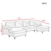Black fabric relax lounge convertible sectional sofa additional photo 5 of 9
