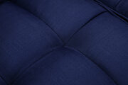 Futon sleeper sofa with 2 pillows navy blue fabric additional photo 4 of 9